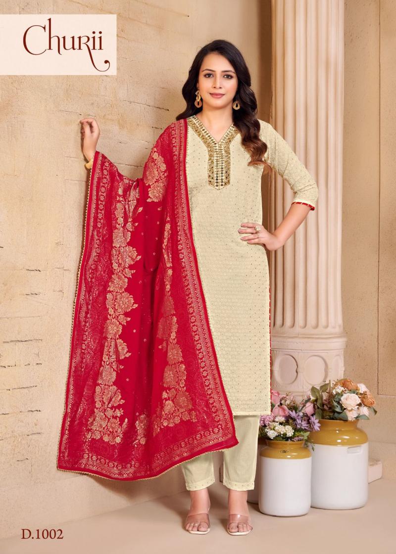 marigold by churii kora cotton combo set readymade stylish ladies suits 