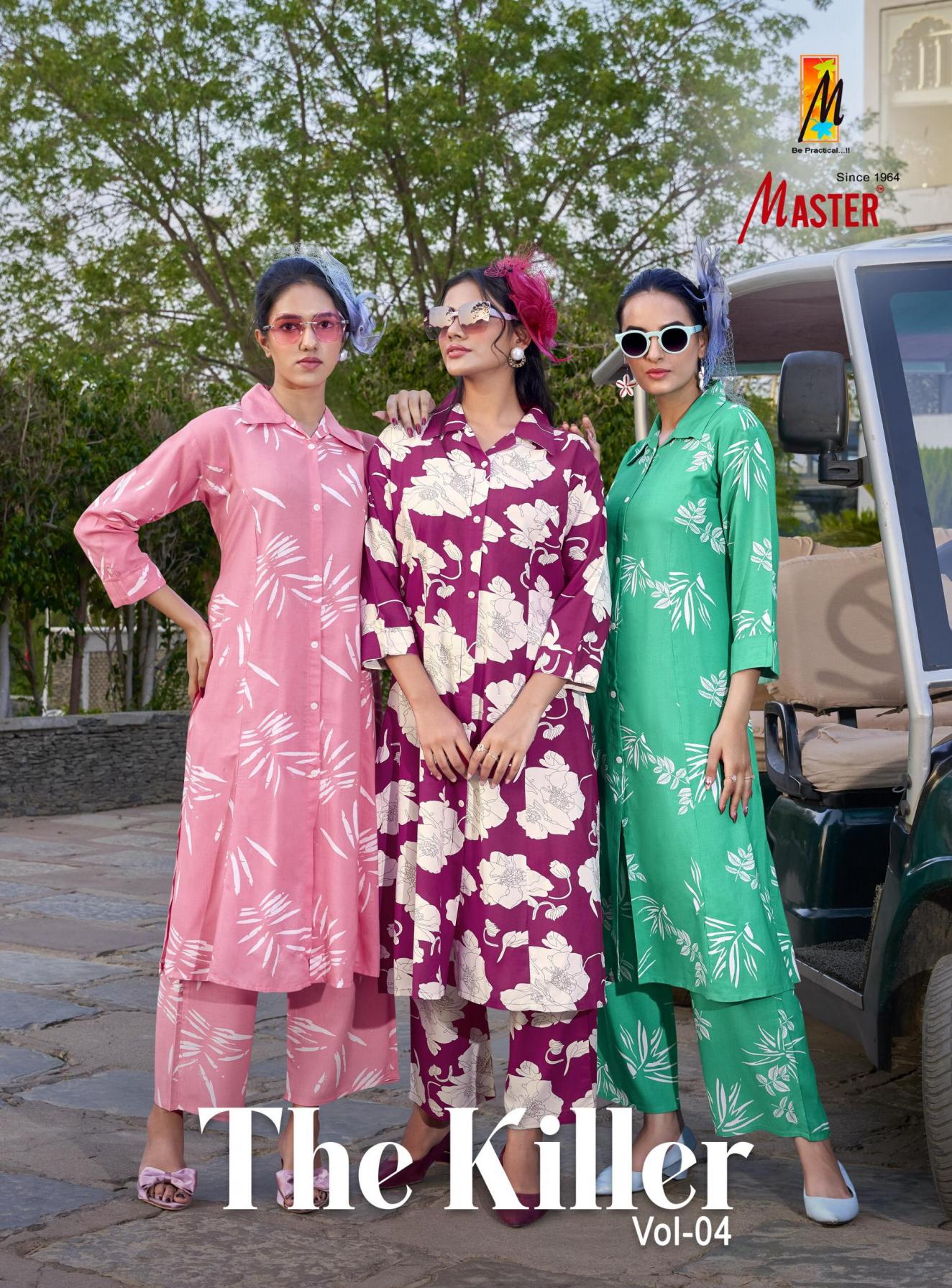 master killer vol 4 rayon a-line fully stitch daily wear co-ord set online 