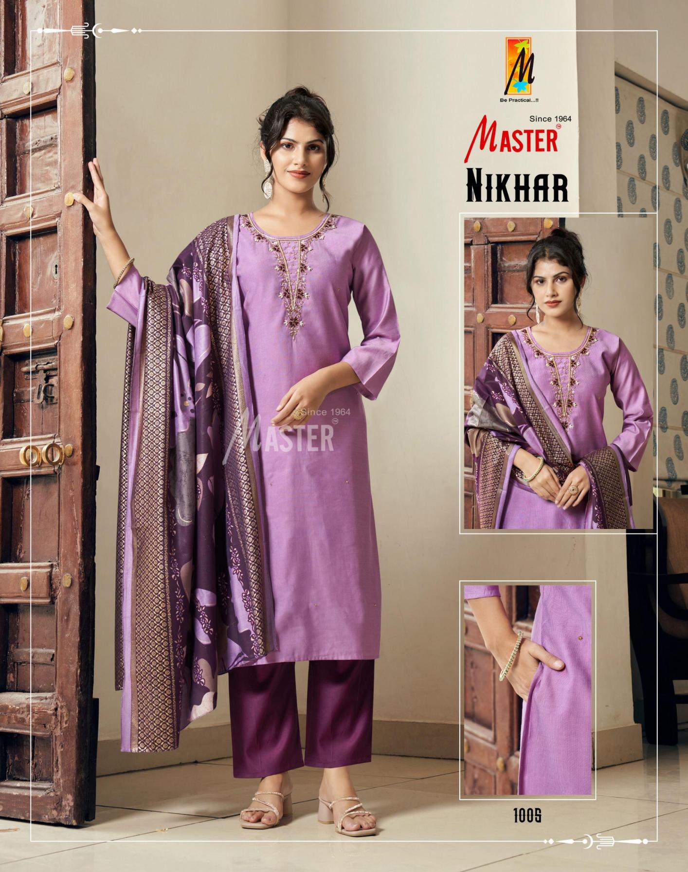 master nikhar gadwal readymade attractive look suit for womens 