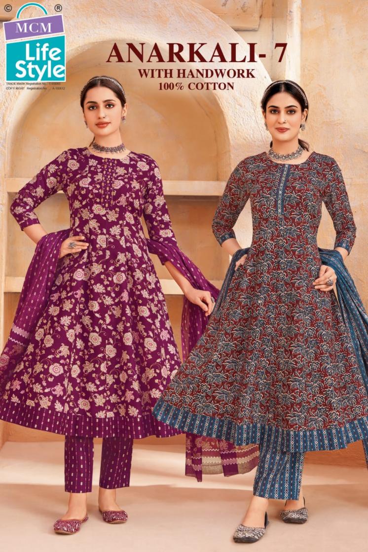 mcm lifestyle anarkali vol 7 amazing fullstitch anarkali 3pcs suit