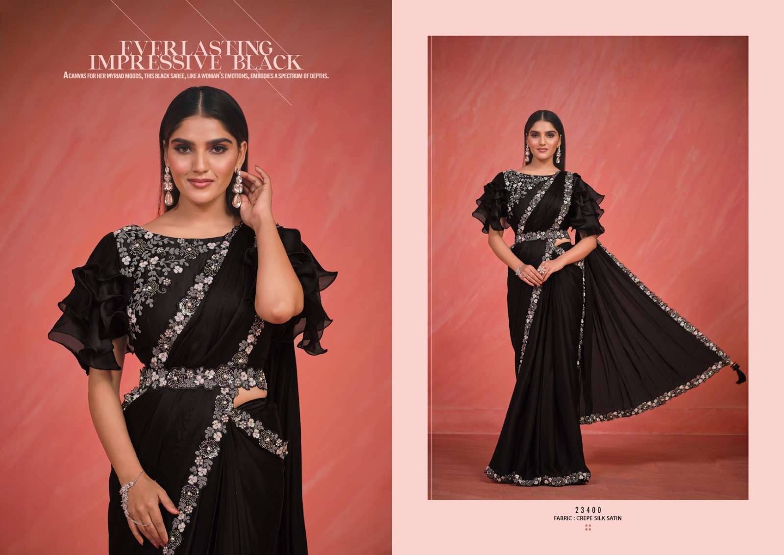 mohmanthan 23400 series elegancia by mahotsav occasion wear ready to wear saree 