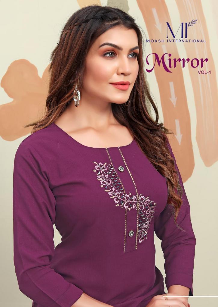 Moksh MIRROR Vol-1 KURTI set collection
