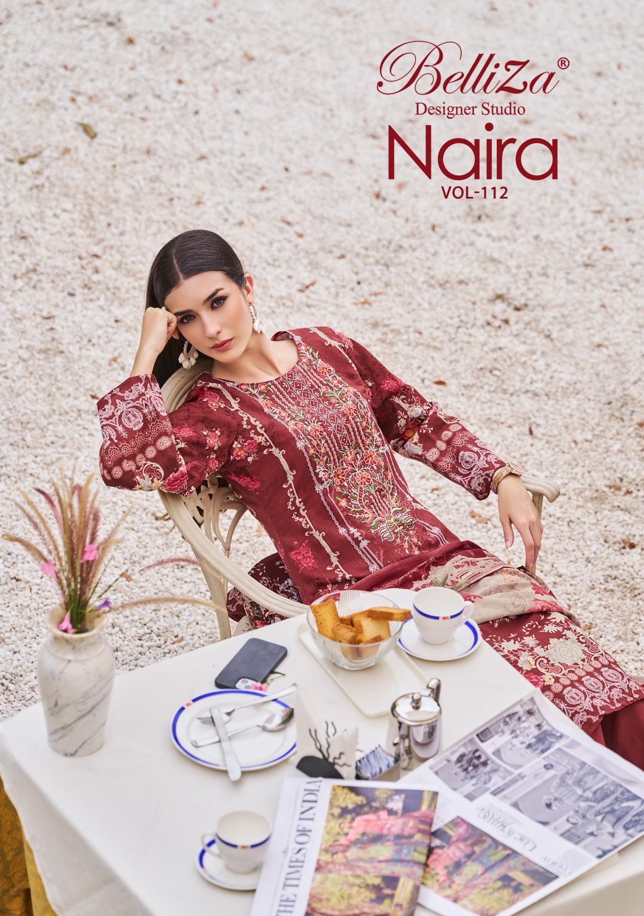 naira vol 112 by belliza designer digital print readymade cotton ladies suit