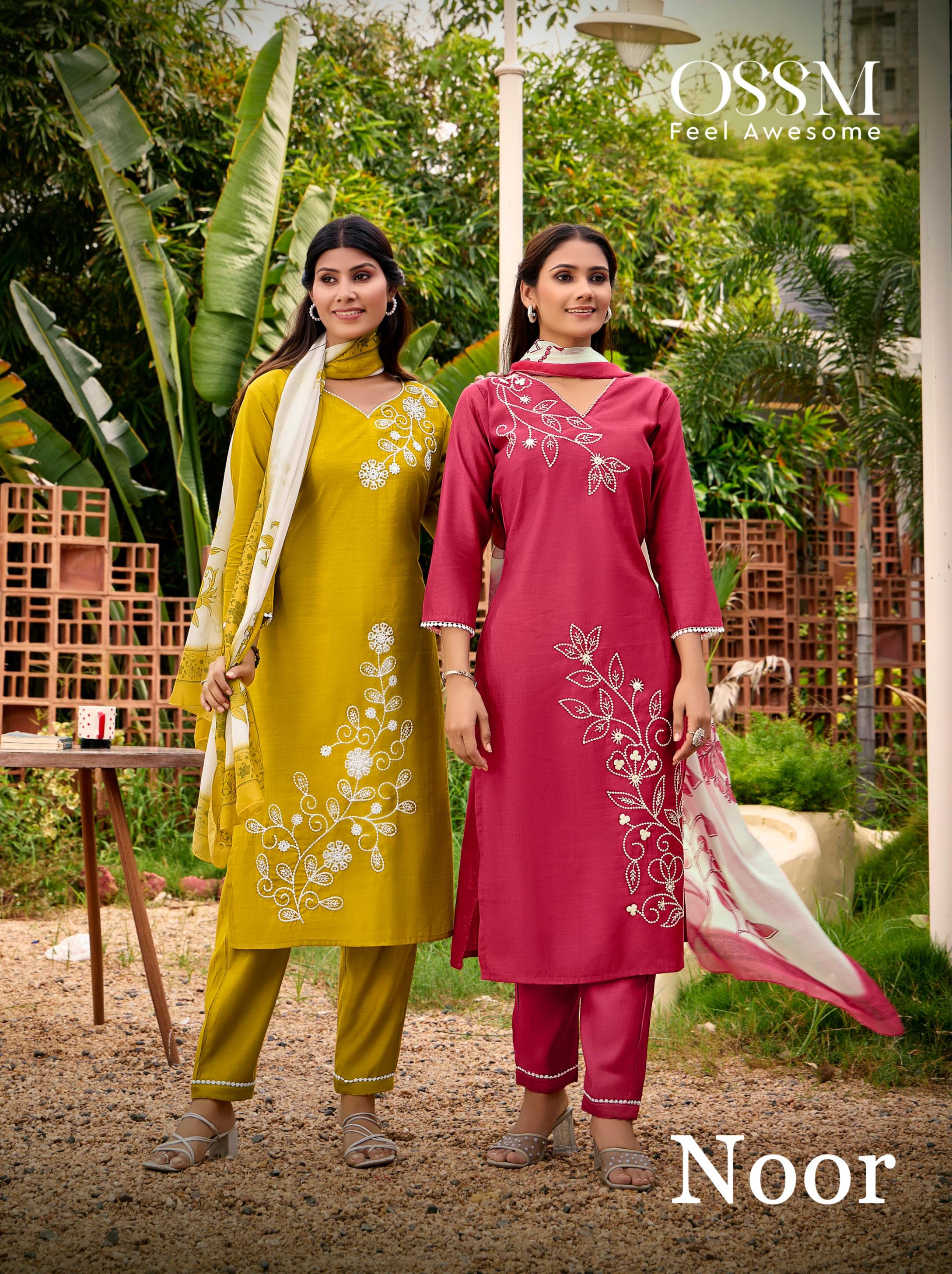 noor by ossm viscose vetican silk fully stitch unique salwar kameez 