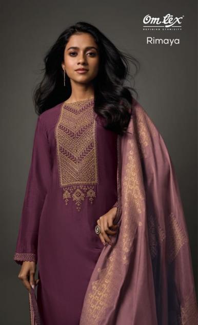 omtex rimaya olivia silk attractive look dress materials 