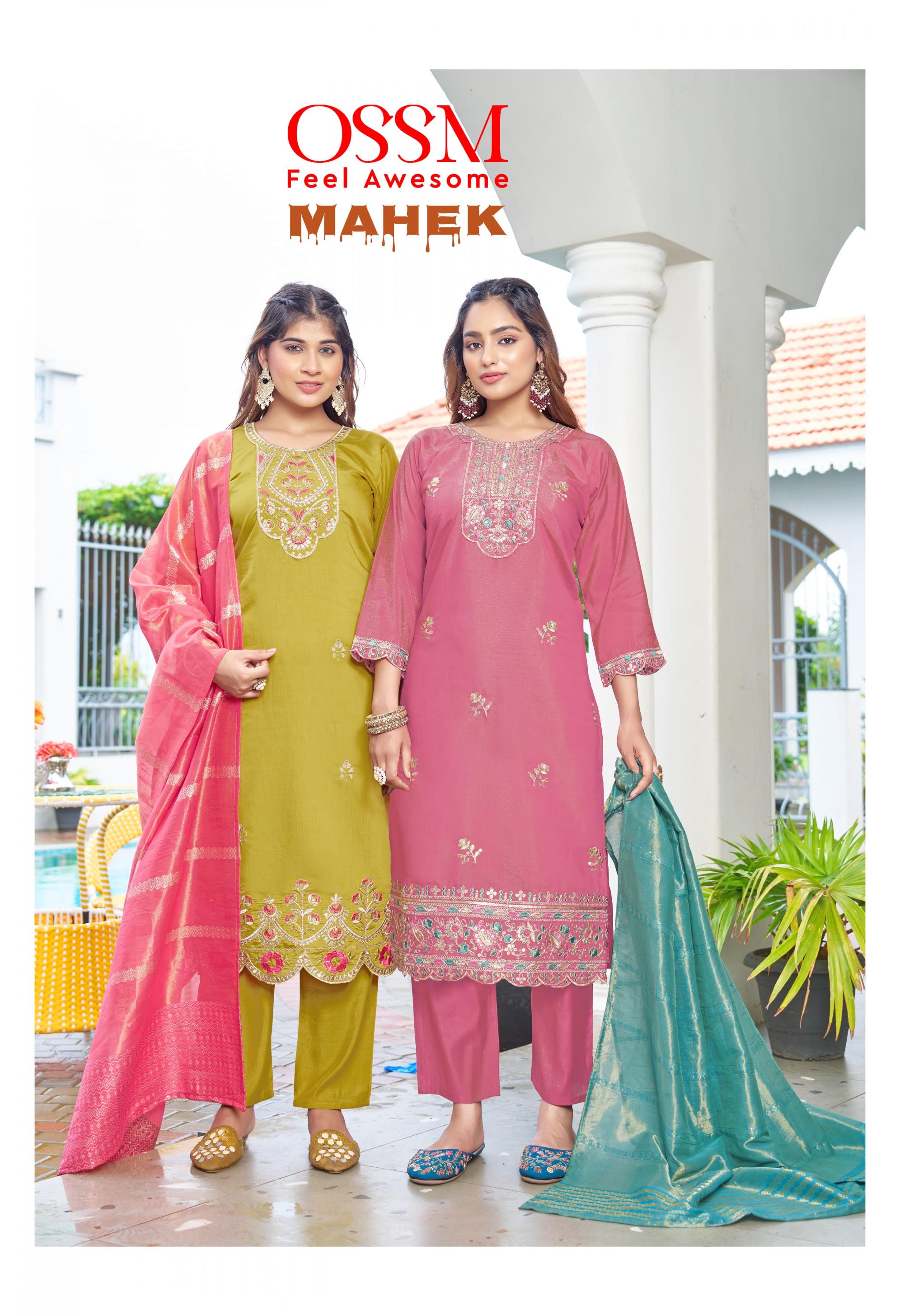 ossm mahek roman simmer full stitch big size modern salwar kameez 