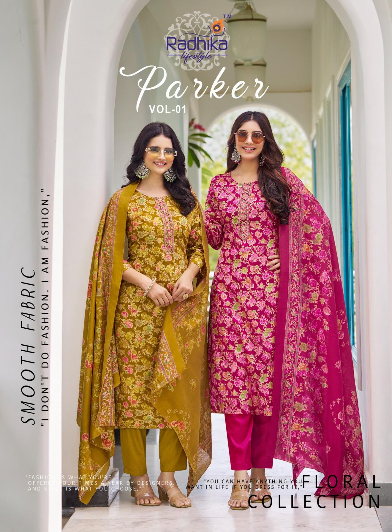 parker vol 1 by radhika lifestyle jam satin fully stitch plus size suit for womens 