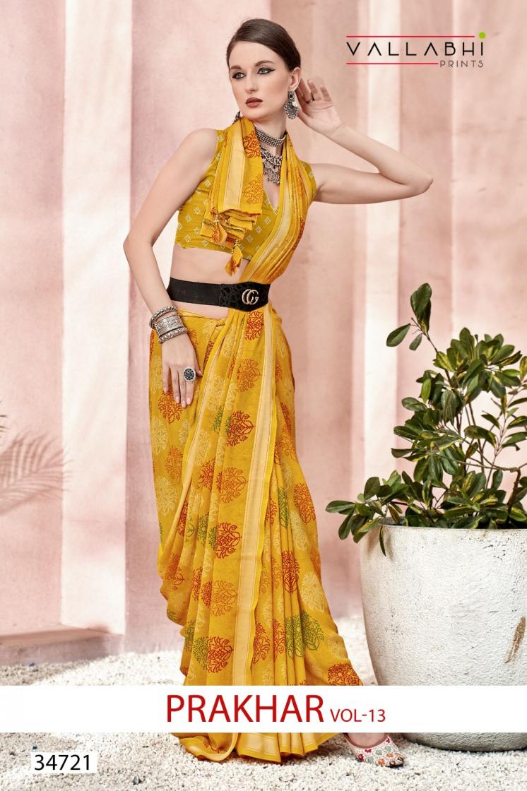 prakhar vol 13 by vallabhi prints adorable casual sarees collection