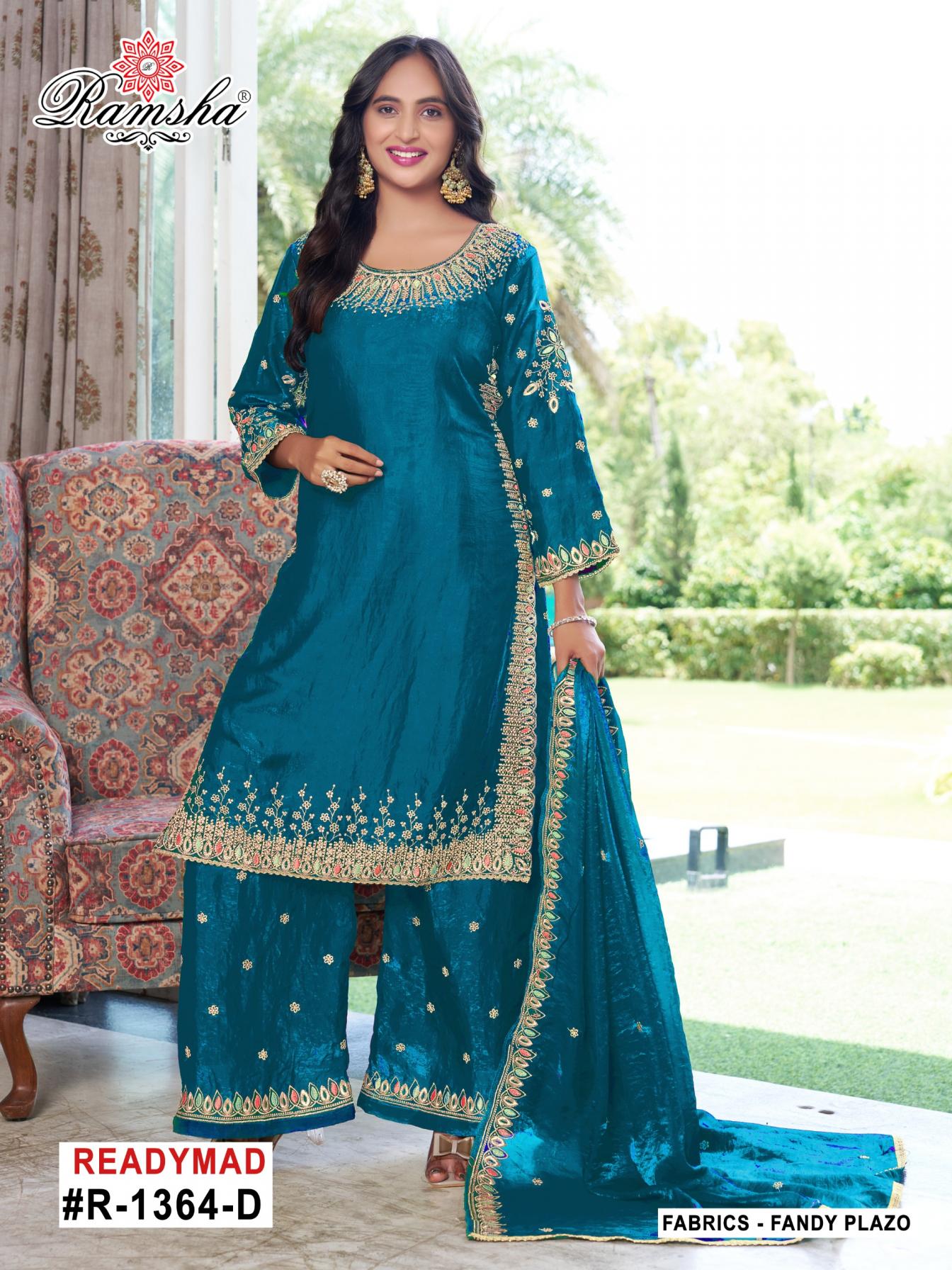 r 1364 nx by ramsha hit design fandy full stitch pakistani plazzo suits 