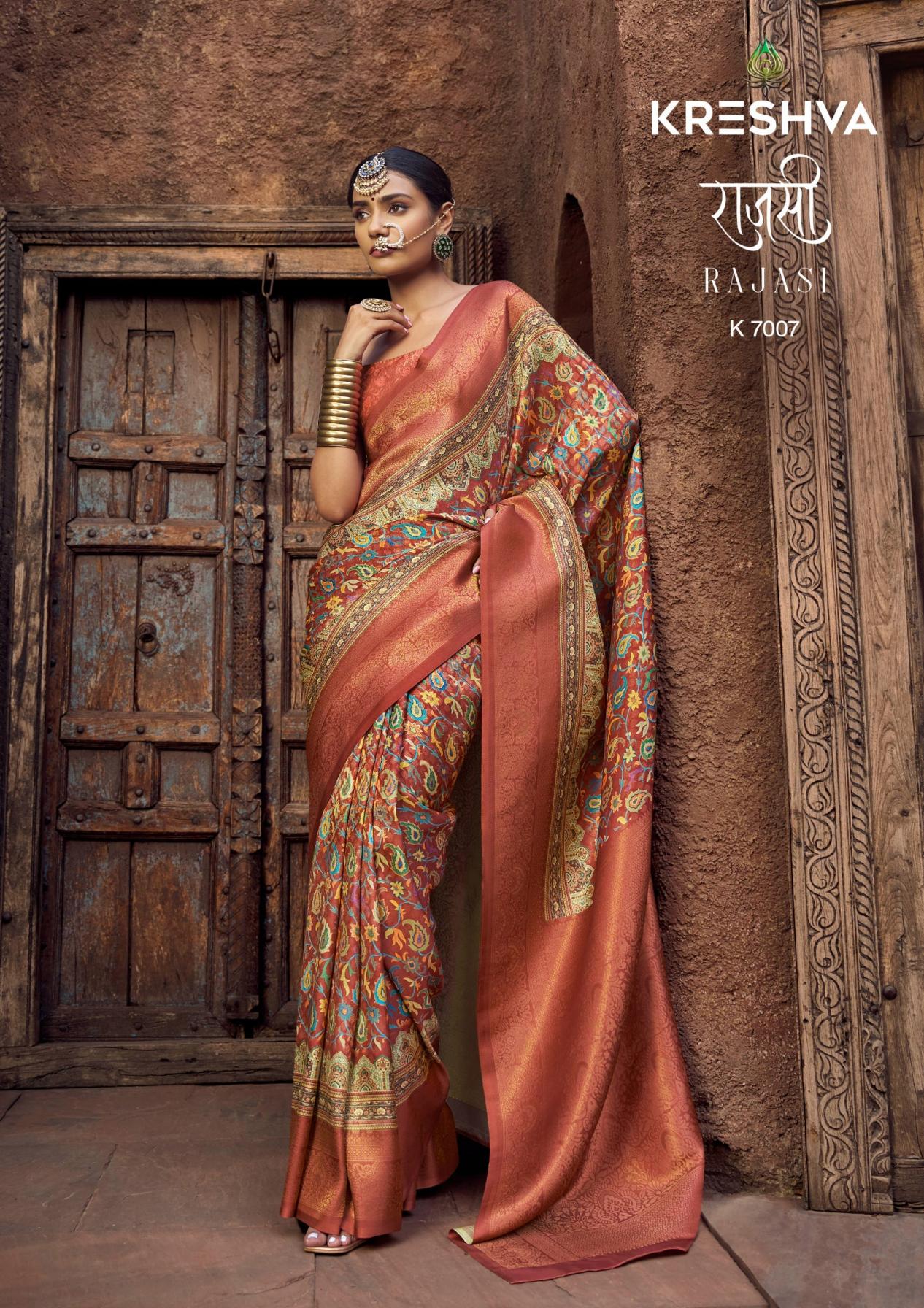 rajasi by kreshva festive wear bold saree 