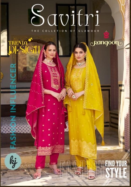 rangoon savitri dola russian jacquard elegant style full stitch suit for womens 