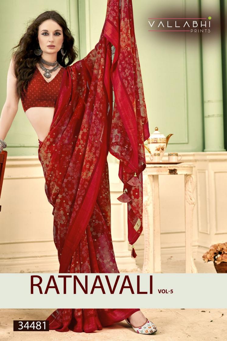 ratnavali vol 5 by vallabhi prints floral print saree online