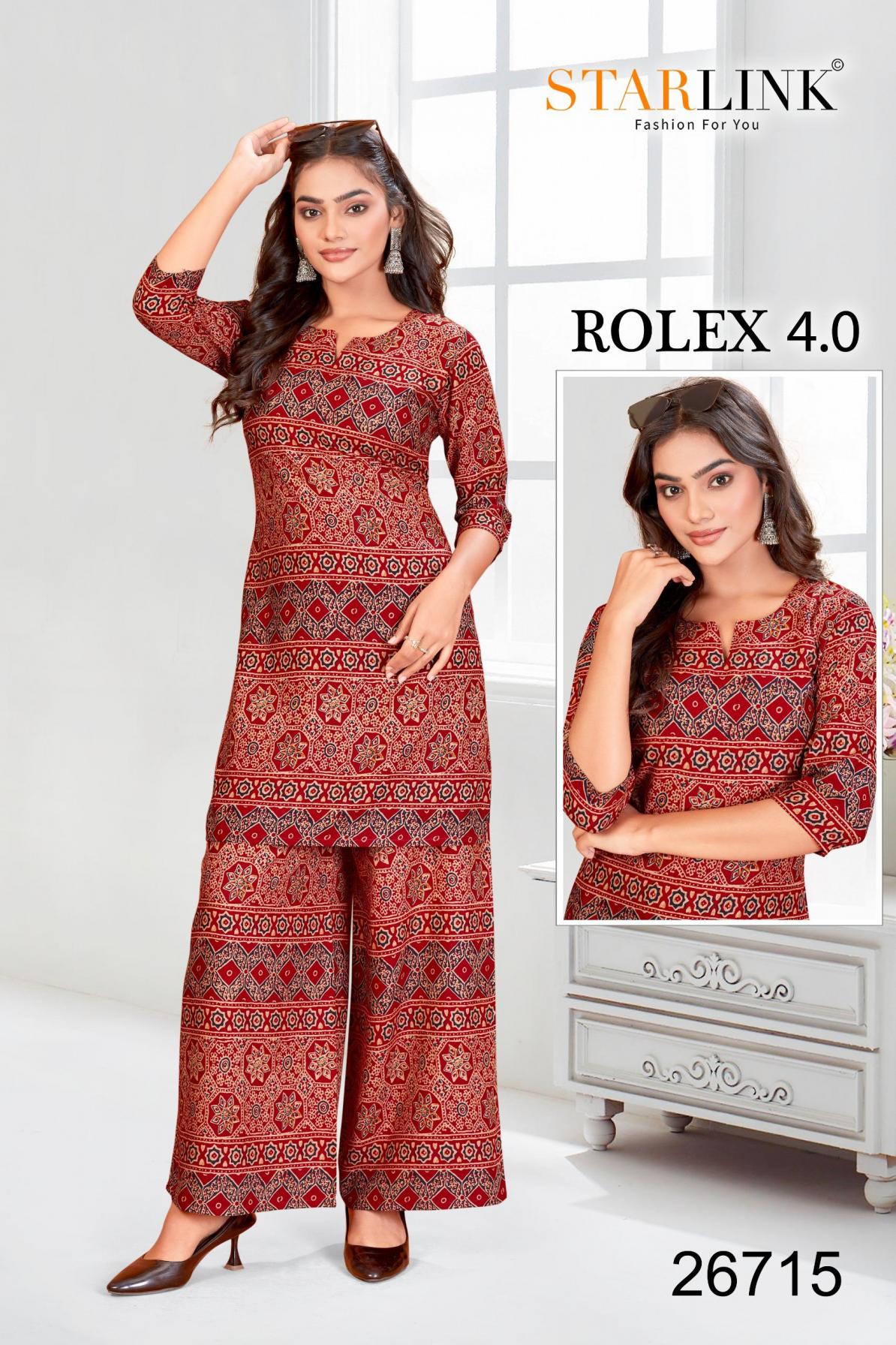rolex vol 4 by starlink rayon classic look readymade combo co-ord sets 