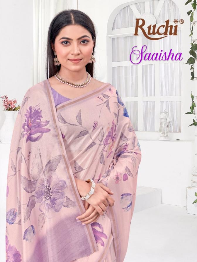 ruchi launch saaisha tussar silk saree wholesaler 