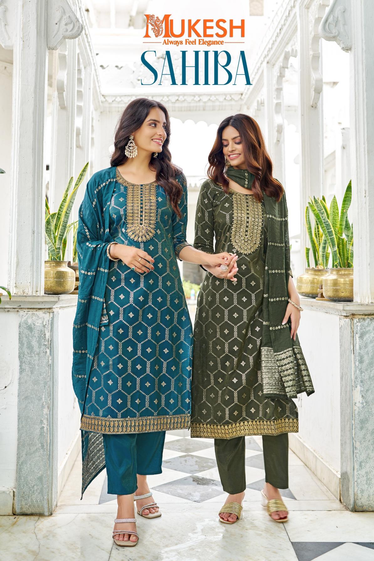sahiba full stitch 3pcs latest fancy suits for women 