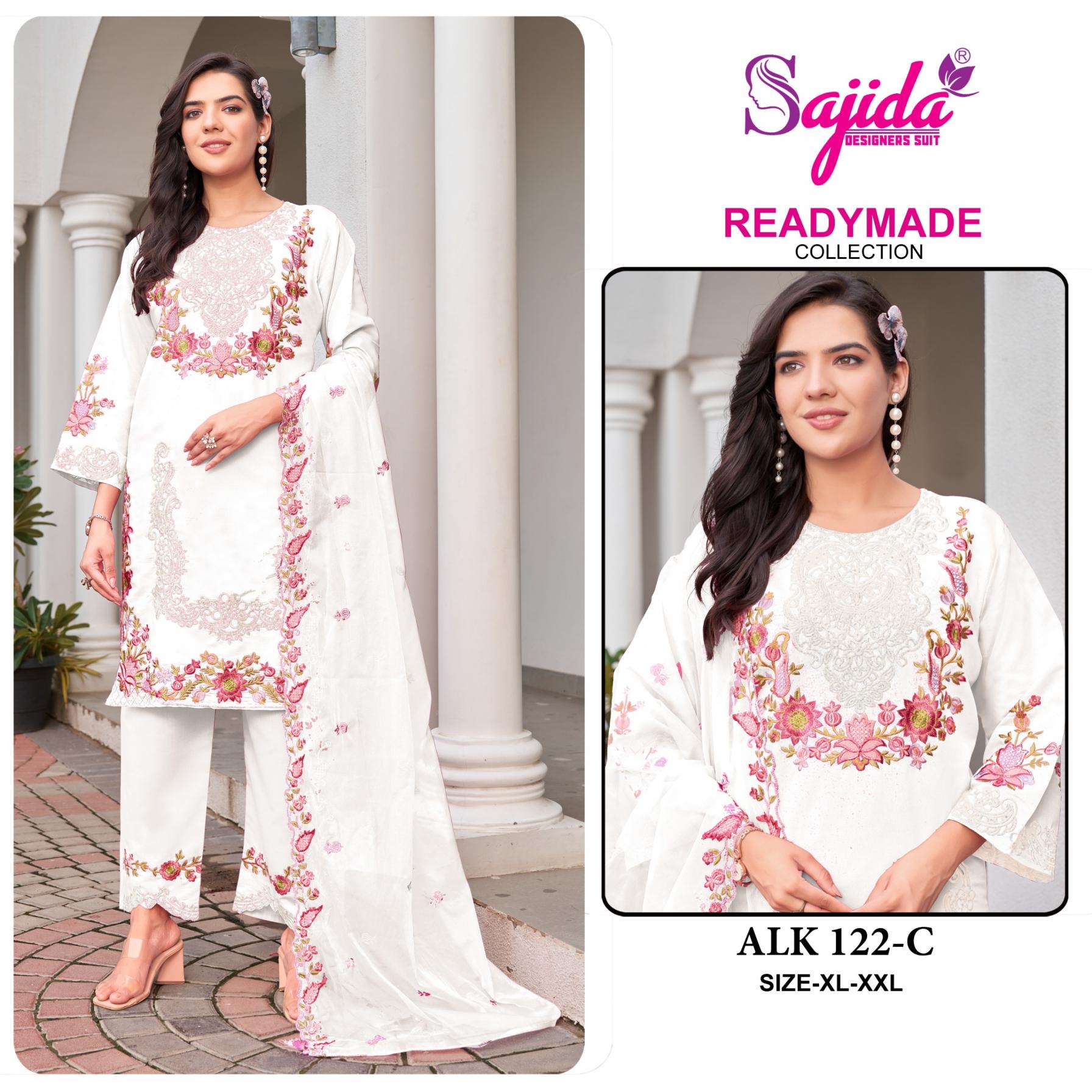 sajida designer alk 122 raga roman silk readymade designer pakistani suits 