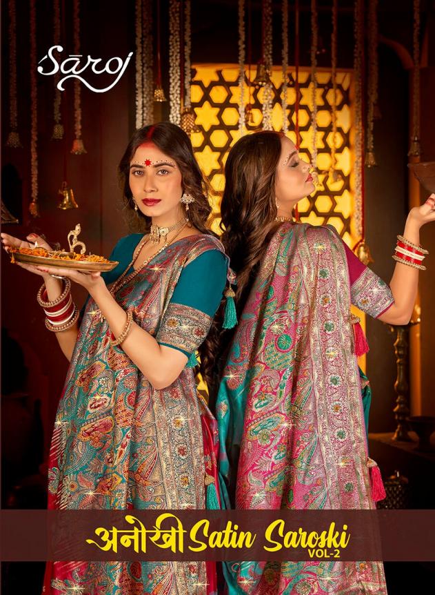 Saroj Anokhi satin saroski vol.2 Satin silk saree