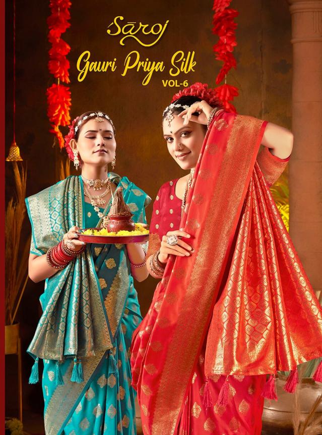Saroj Gauri priya silk vol.6 50*600 silk saree