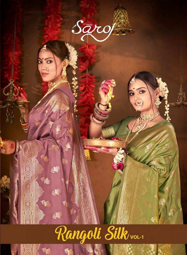Saroj Rangoli silk vol.1 Satin silk saree