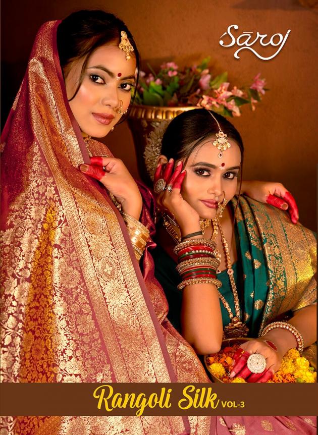 Saroj Rangoli silk vol.3 Satin silk saree