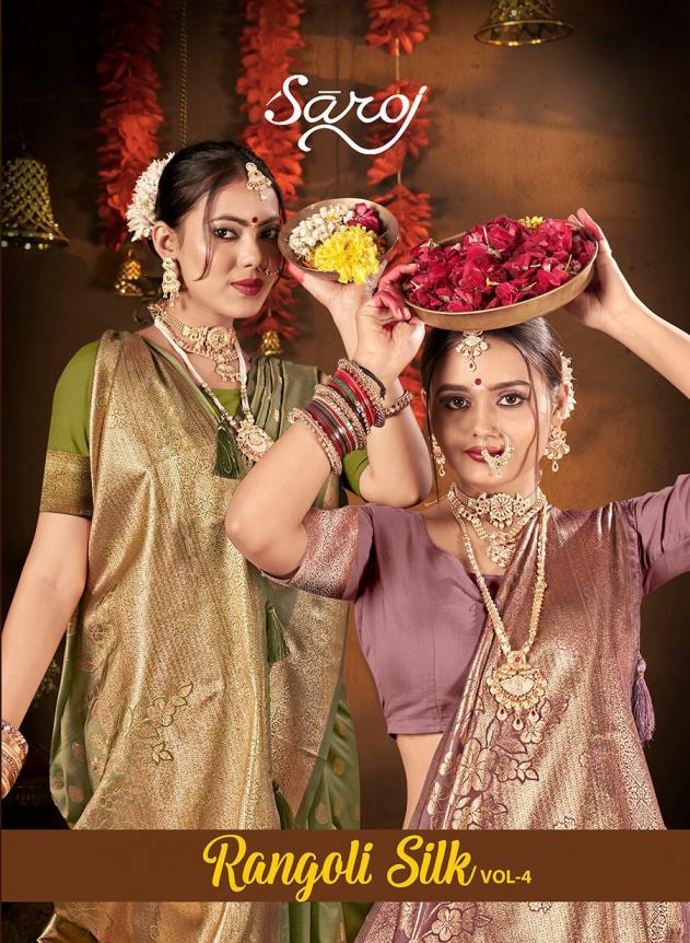 Saroj Rangoli silk vol.4 Satin silk saree