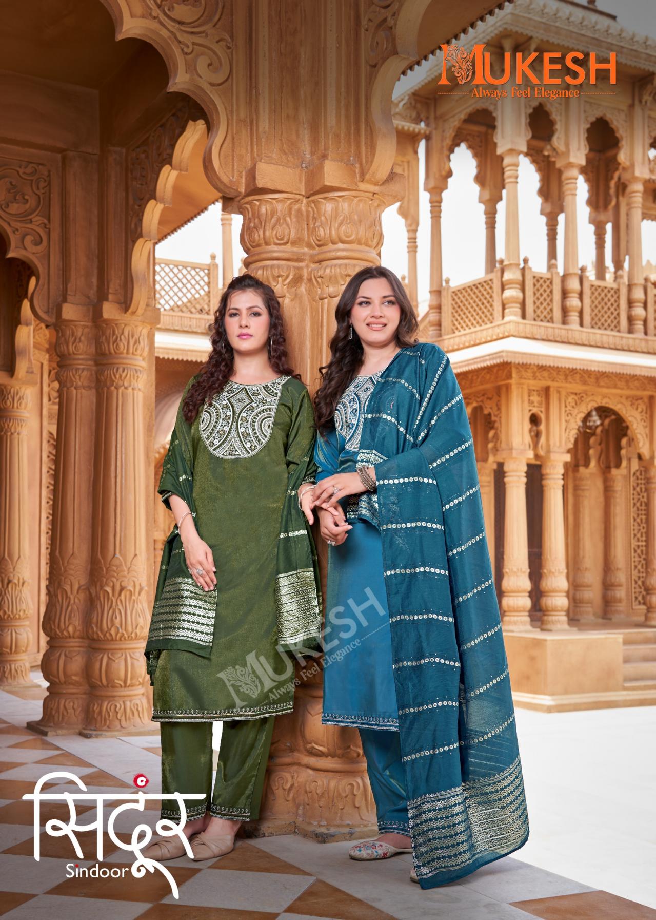 sindoor readymade elegant style viscose simmer roman 3pcs dress