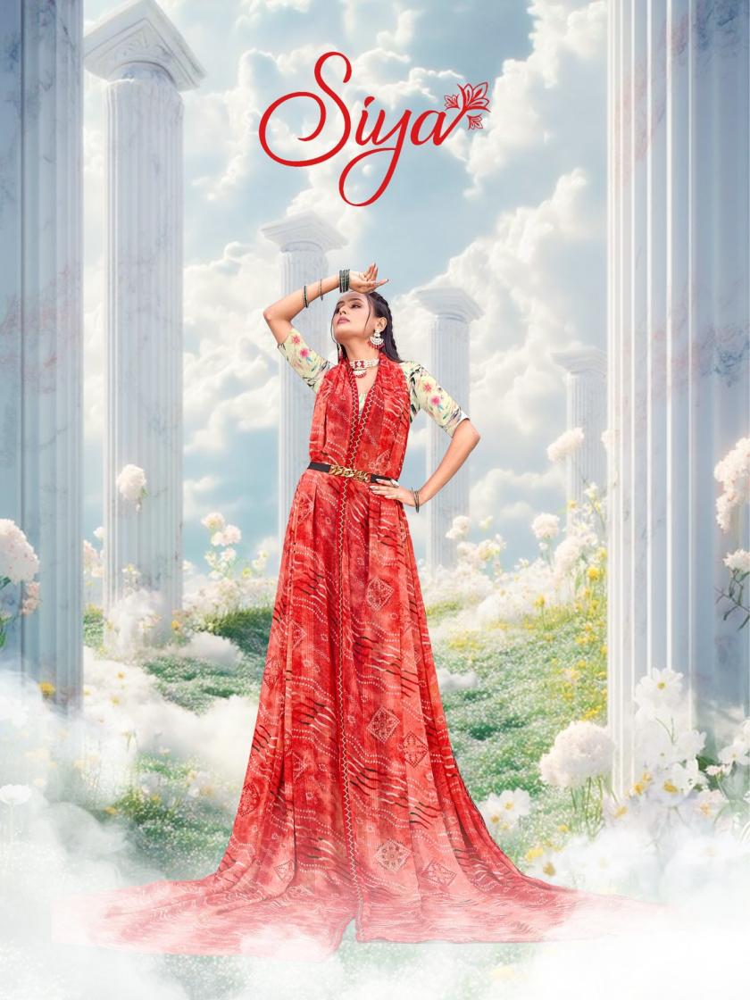 siya lahariya amazing bandhani print saree wholesaler 