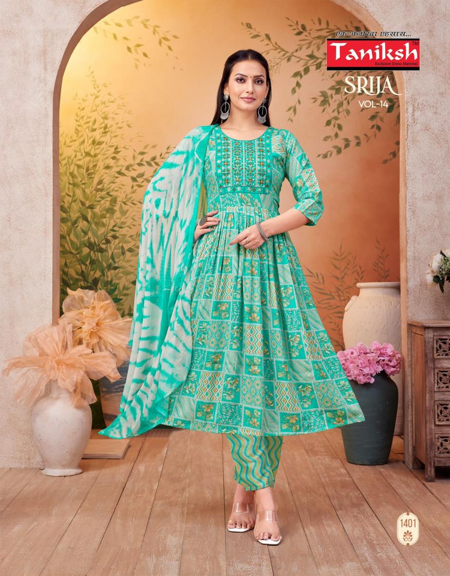 srija vol 14 by taniksh readymade unique capsule print salwar kameez 