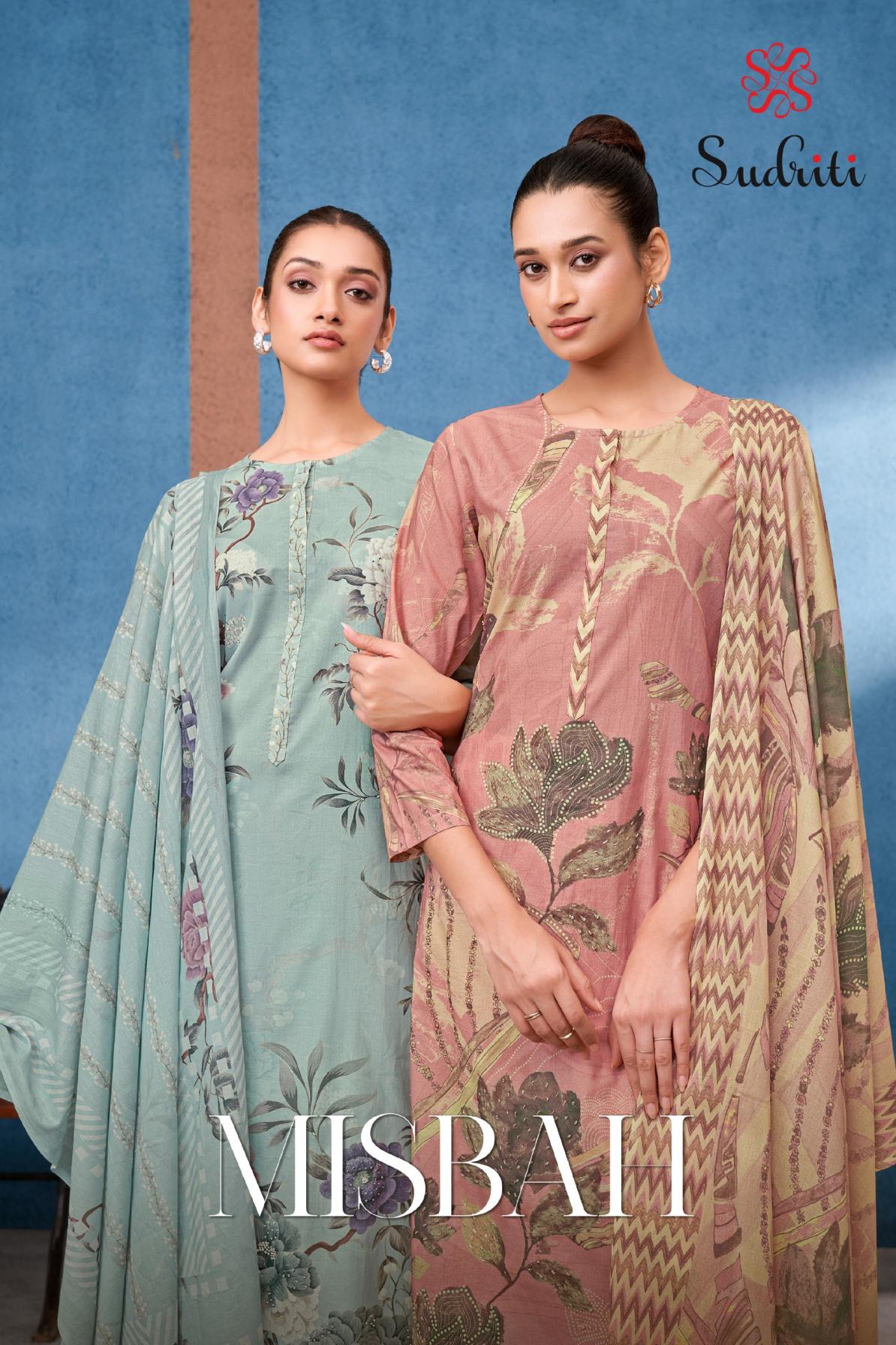 sudriti sahiba launch misbah 3pcs cotton lawn pakistani suit 