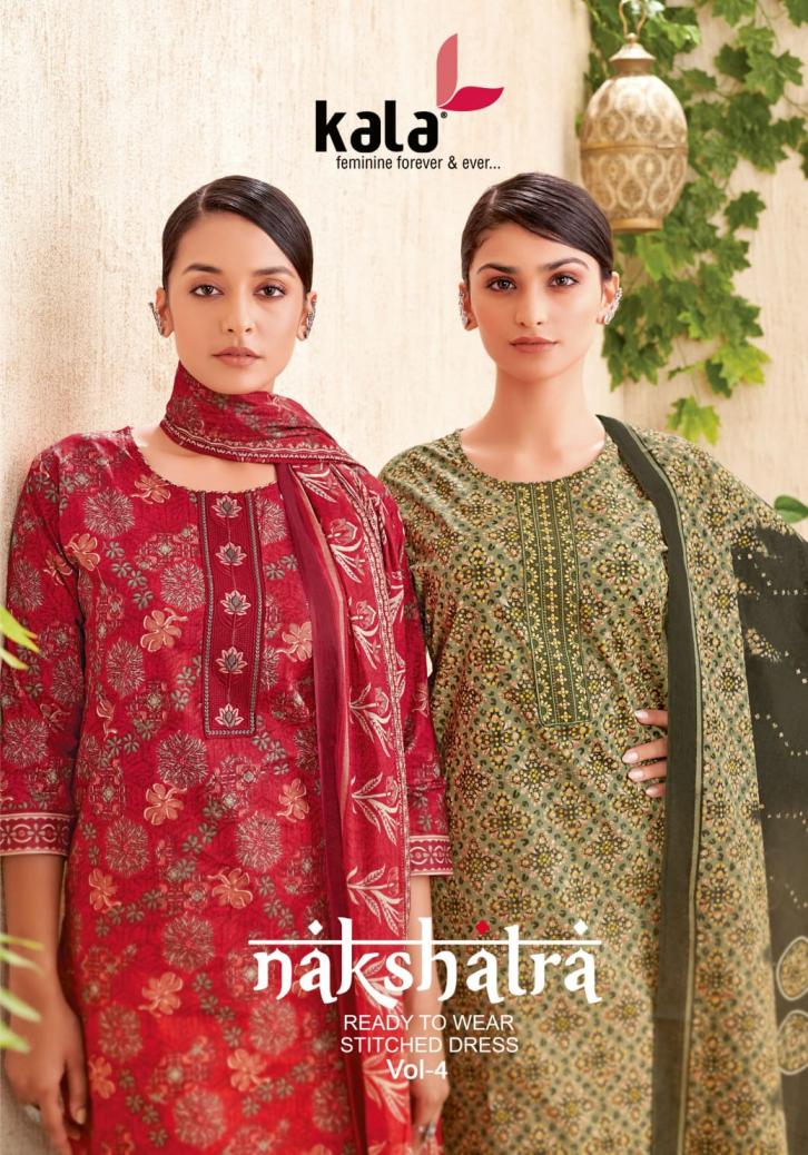 tarika creation kala nakshatra vol 4 cotton hit design readymade suit for womens 