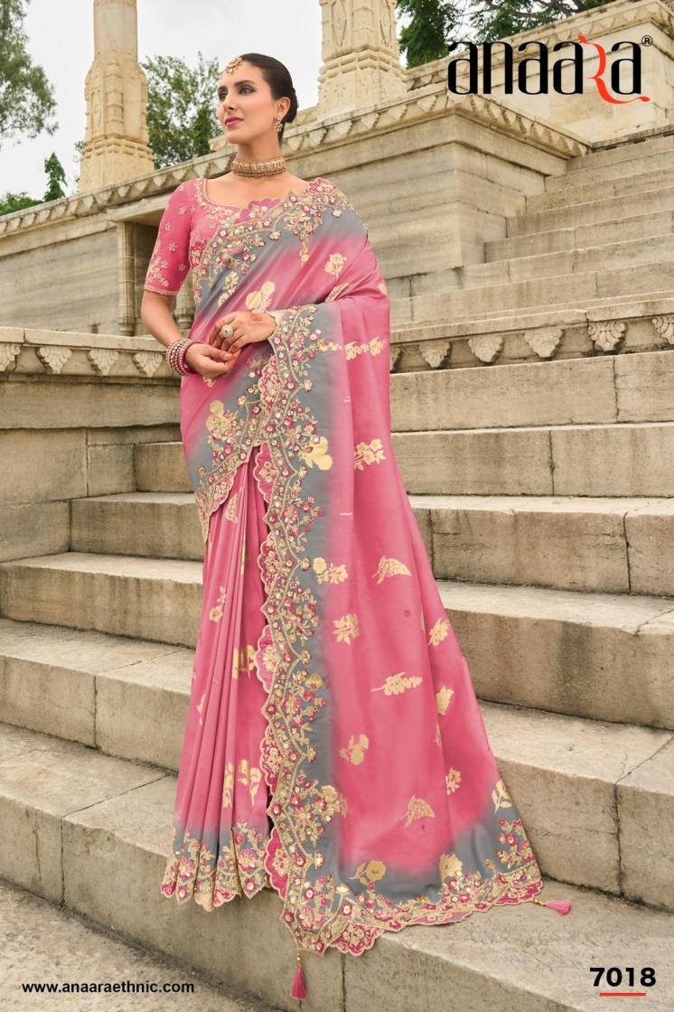 tathastu anaara 7001-7030 silk embroidery work traditional sarees 