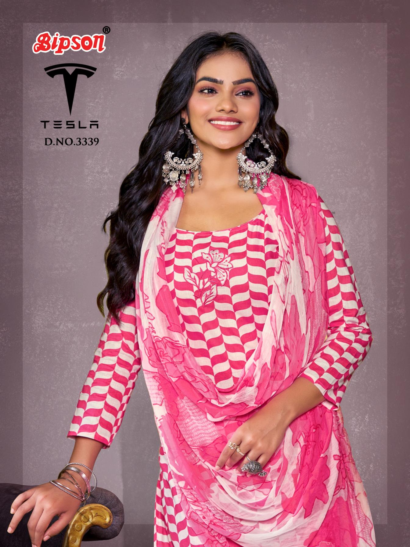 tesla 3339 by bipson print pvt ltd 3pcs unstitch salwar kameez