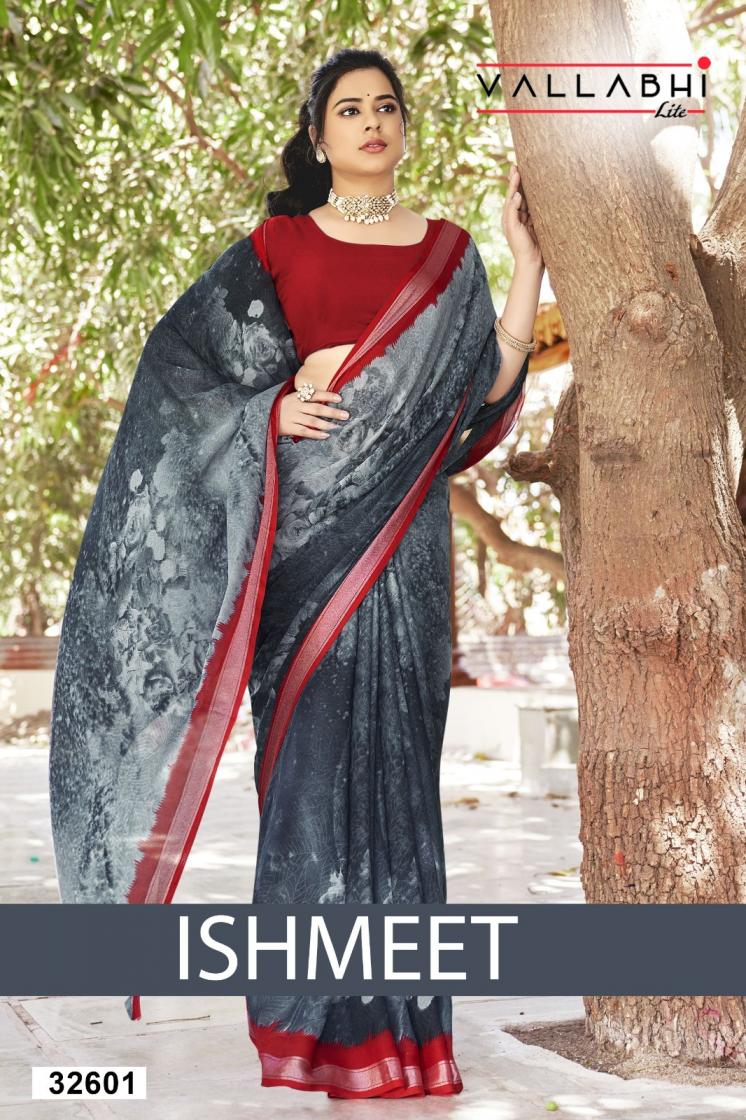 vallabhi lite ishmeet georgette colour addition saree supplier 