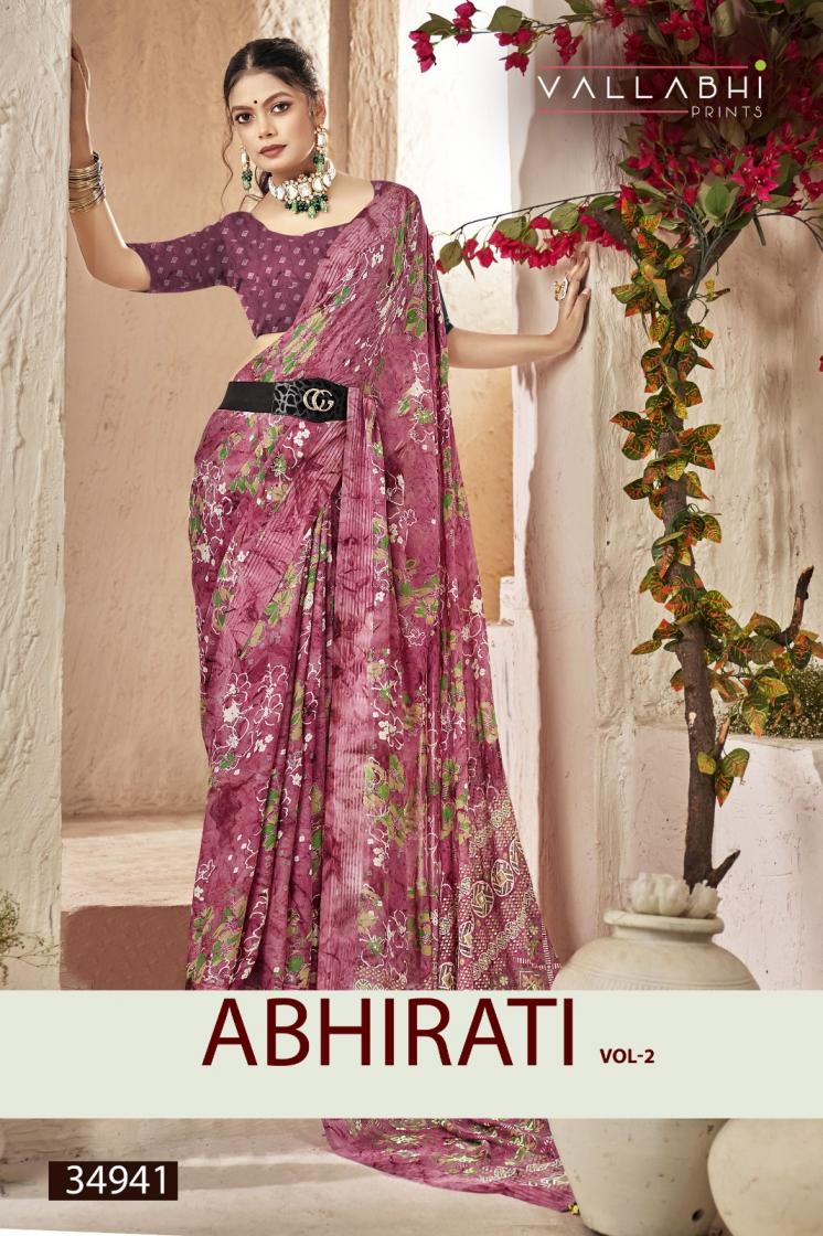 vallabhi prints abhirati vol 2 georgette gorgeous look saree 