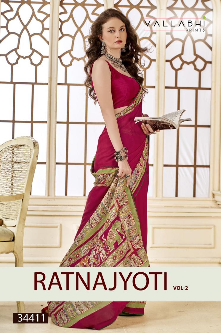 vallabhi prints presents ratnajyoti vol 2 ethnic wear fashionable saree