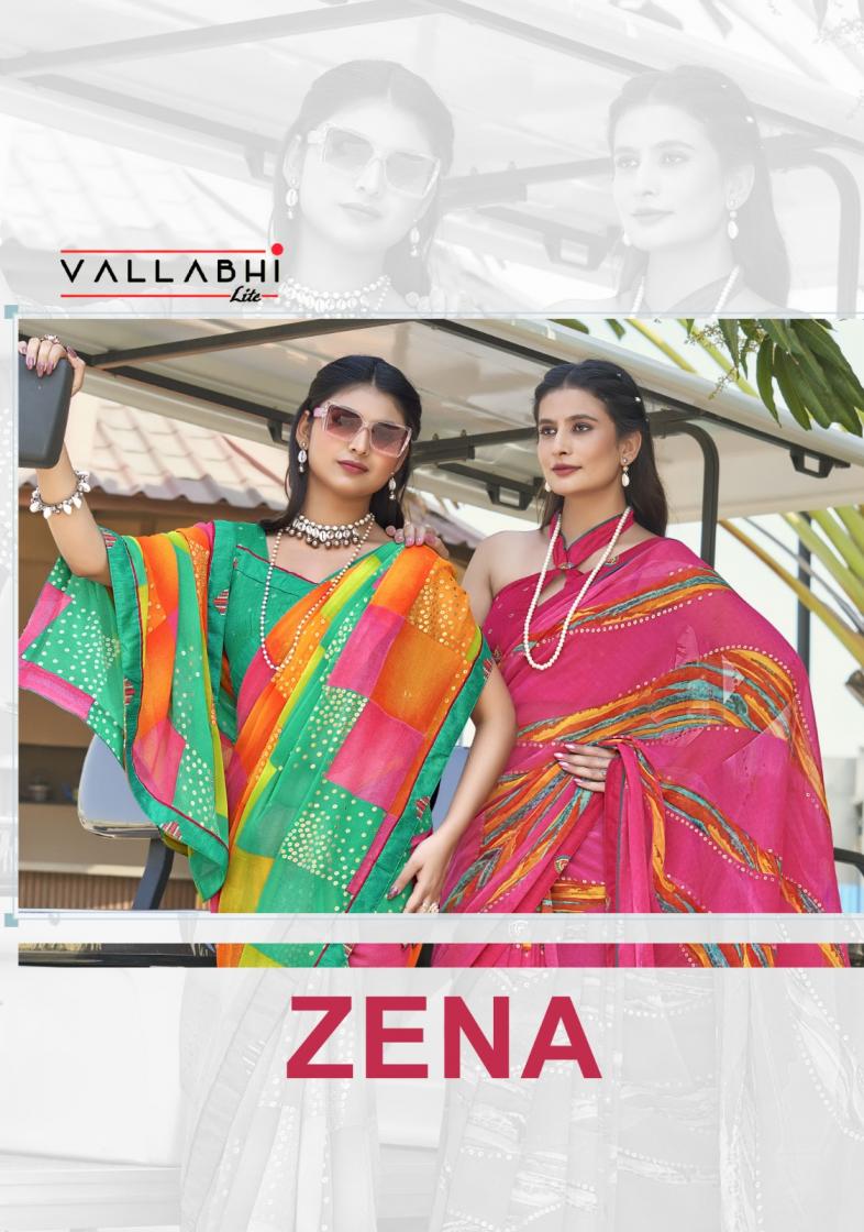 vallabhi prints presents zena fancy georgette saree