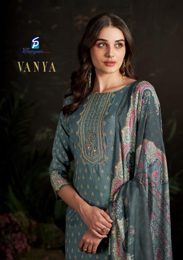 vanya by sargam prints bemberg muslin pretty look unstitch 3pcs dress