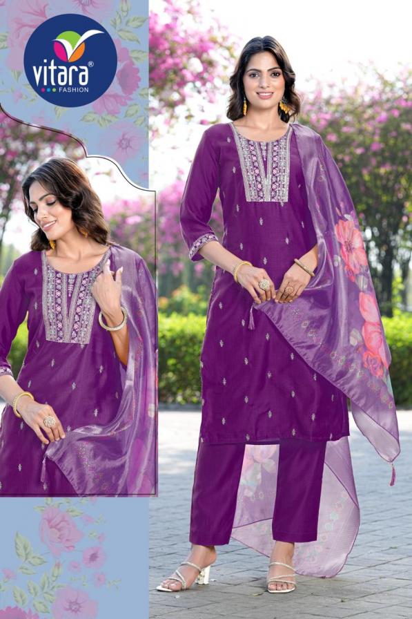 vitara fashion aarvi vetican combo set full stitch unique 3pcs dress