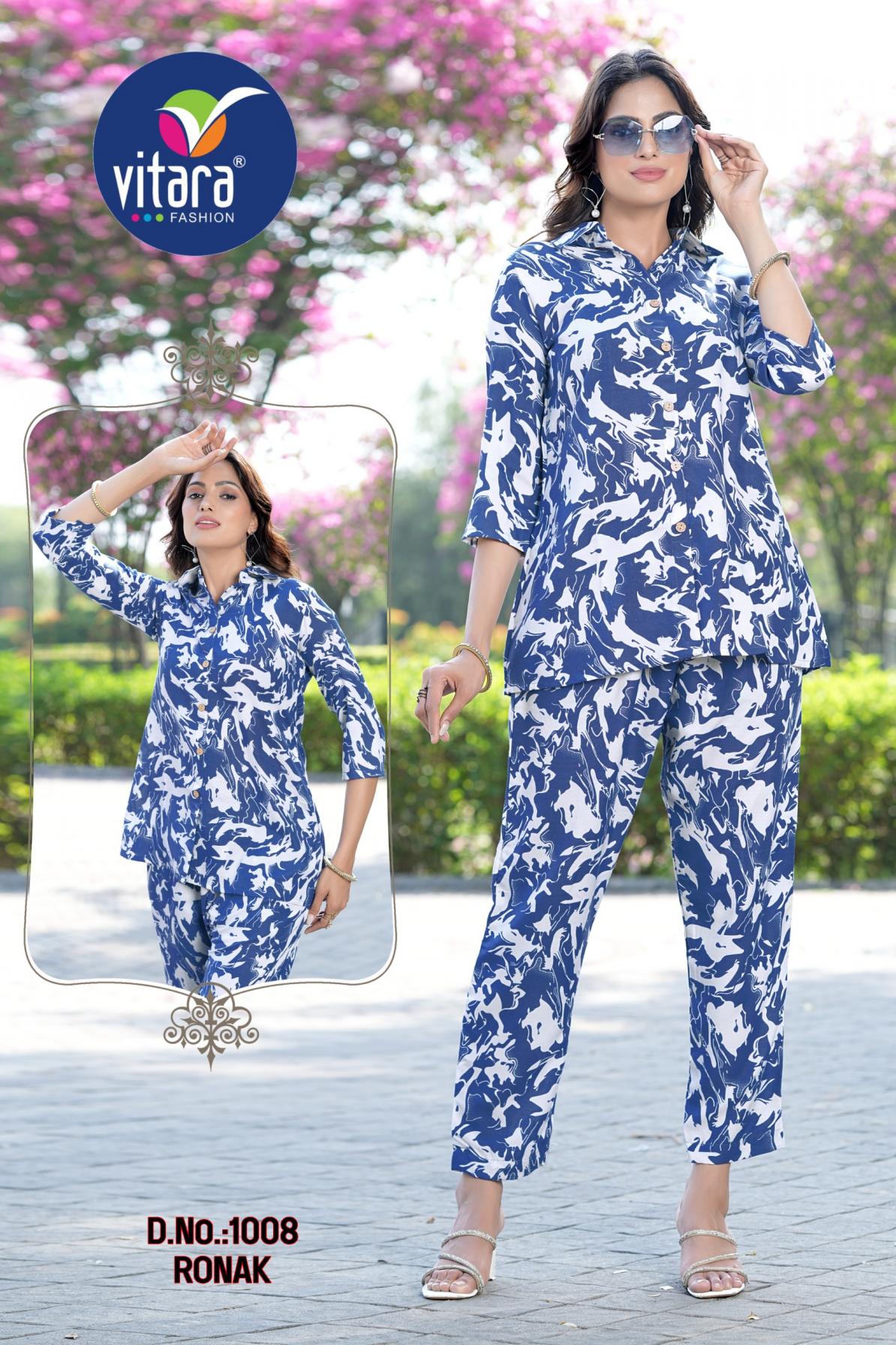 vitara fashion ronak rayon readymade classic combo set co-ord sets 