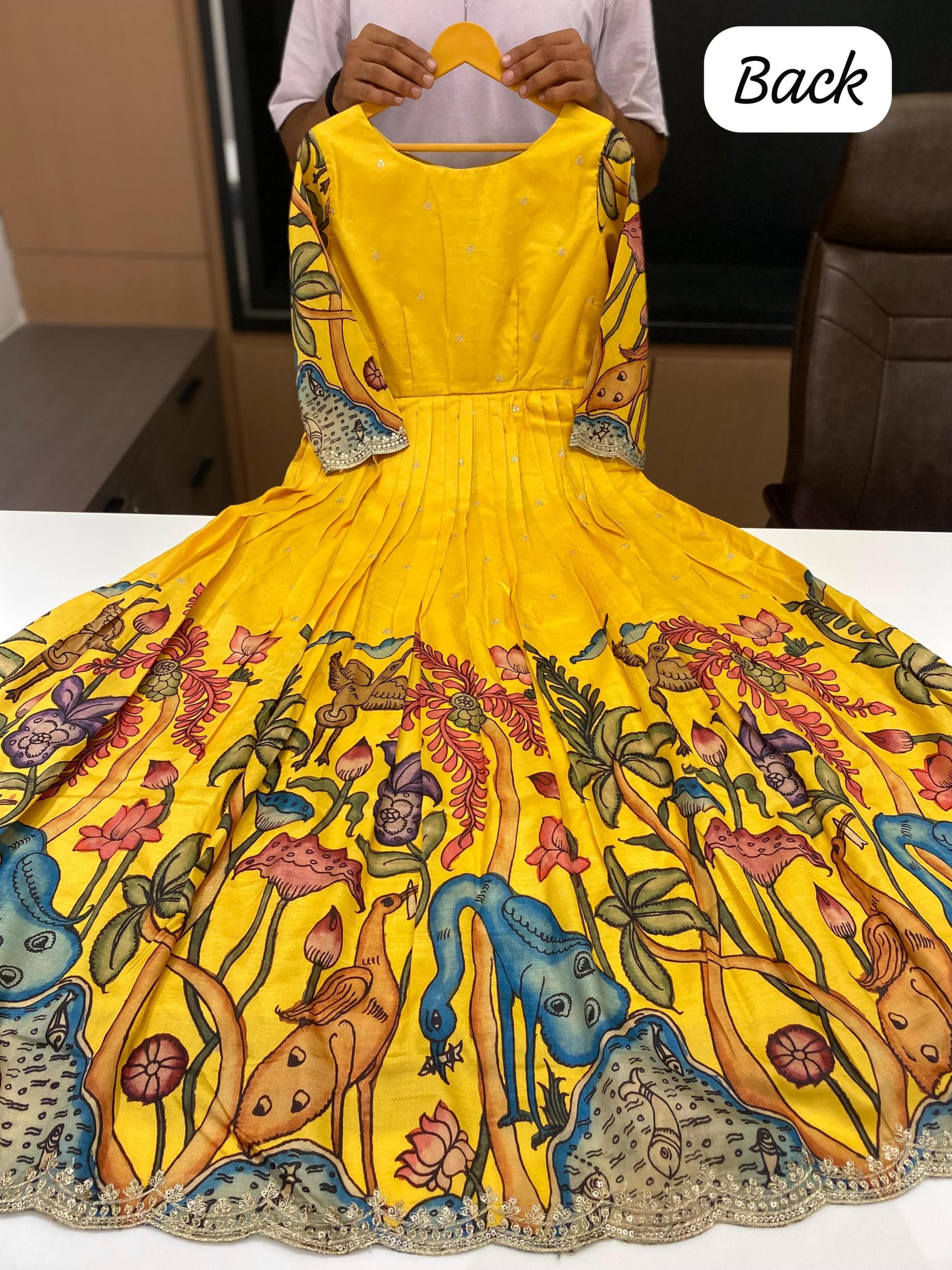 w2000-02 silk blend readymade elegance gown for girls 