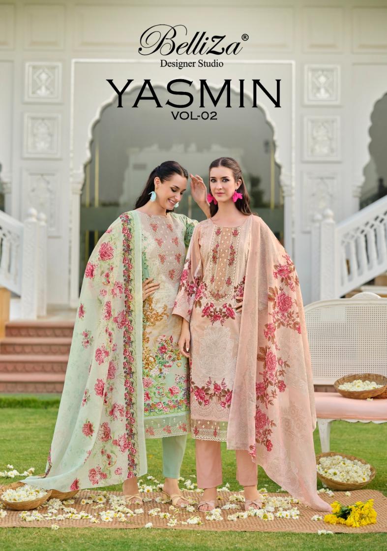 yasmin vol 2 by belliza designer cotton readymade big size pakistani suits 
