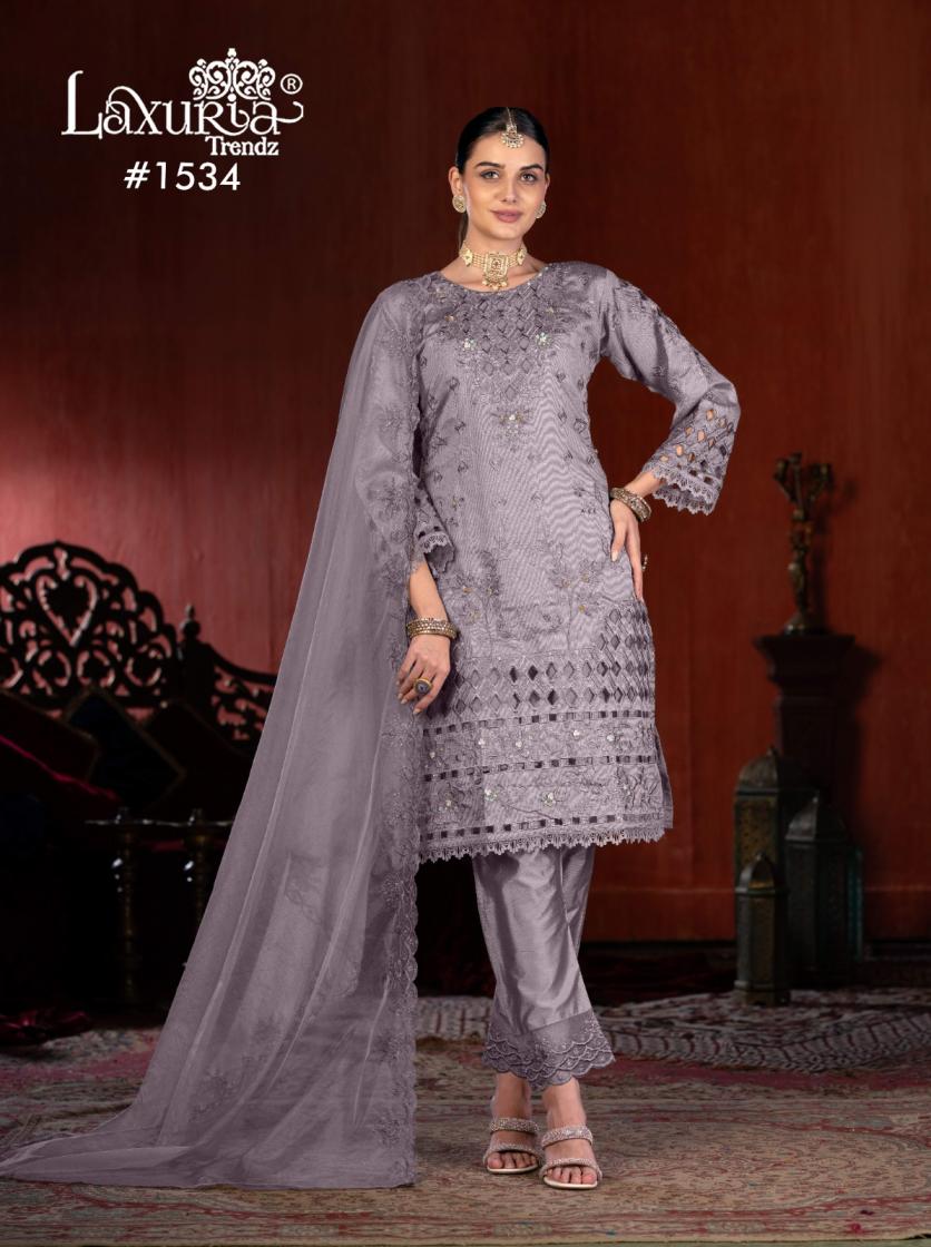 1534 by laxuria trendz amazing full stitch vichitra pakistani 3pcs dress