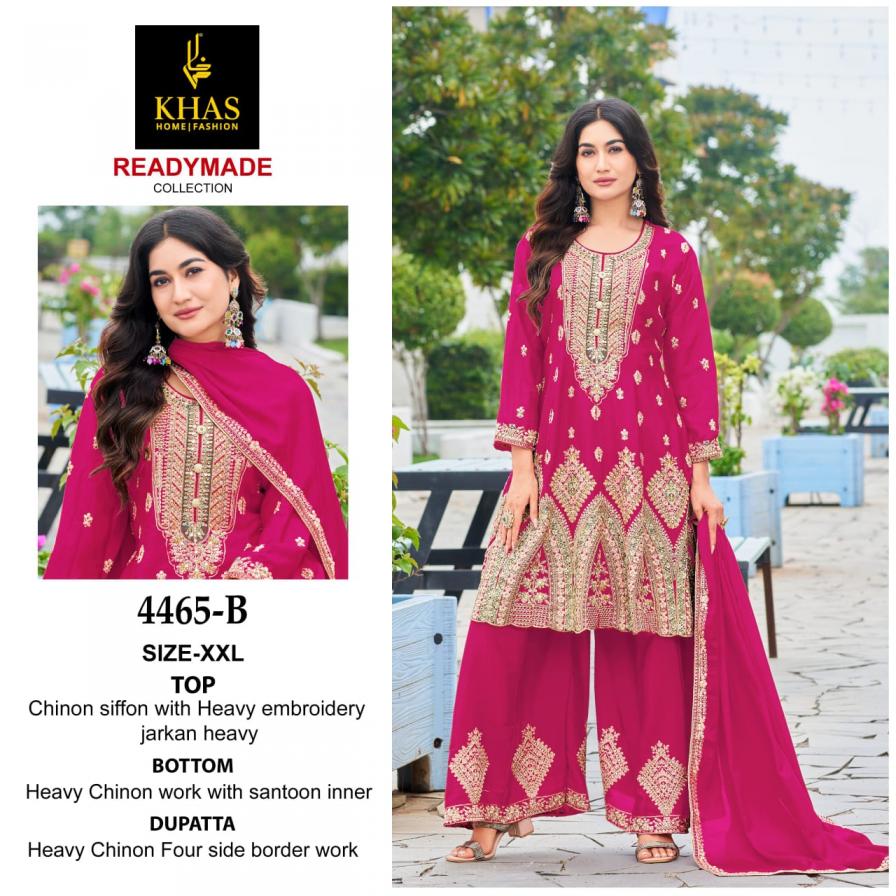 4465 by khas full stitch chinon silk pakistani plazzo suits online shopping