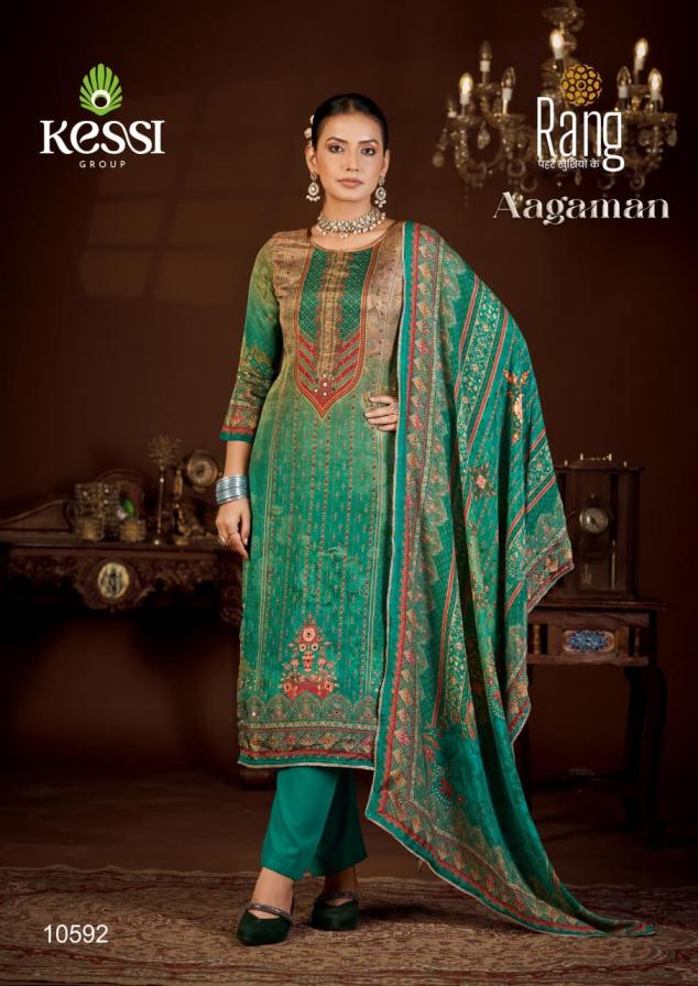 aagaman kessi rang attractive glass organza pakistani suit for women 