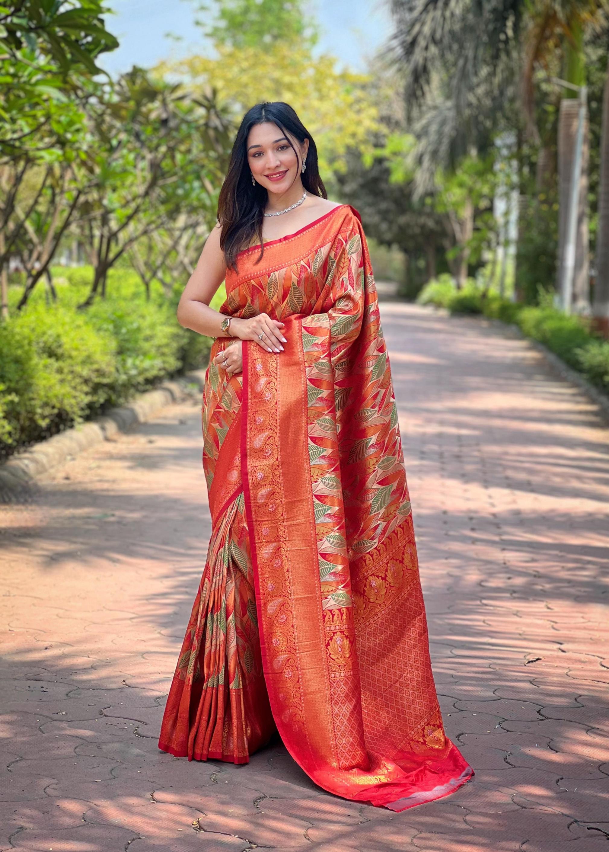anushka shop trendy kanchipattu silk saree online 