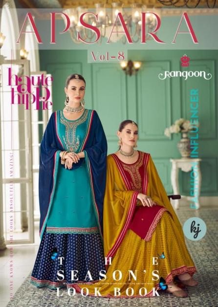 apsara vol 8 by rangoon readymade jam silk kurti ghaghara with dupatta exports 