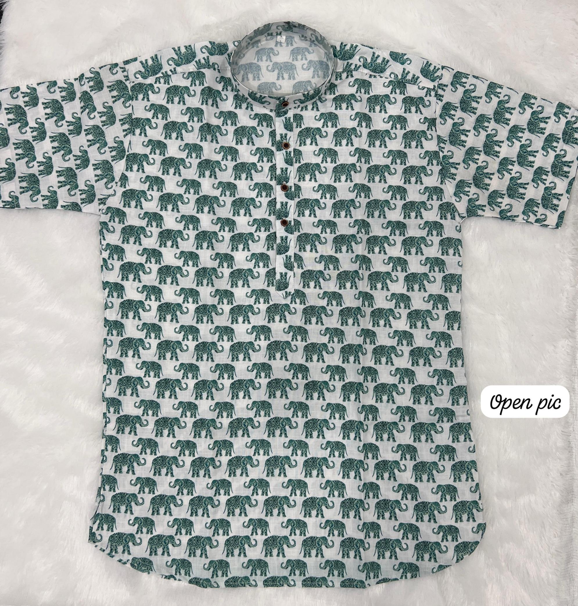 b desi cotton printed readymade kids half sleeves short kurta