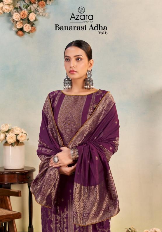 banarasi adha vol 6 by azara radhika fashion cotton jacquard fancy dress materials 