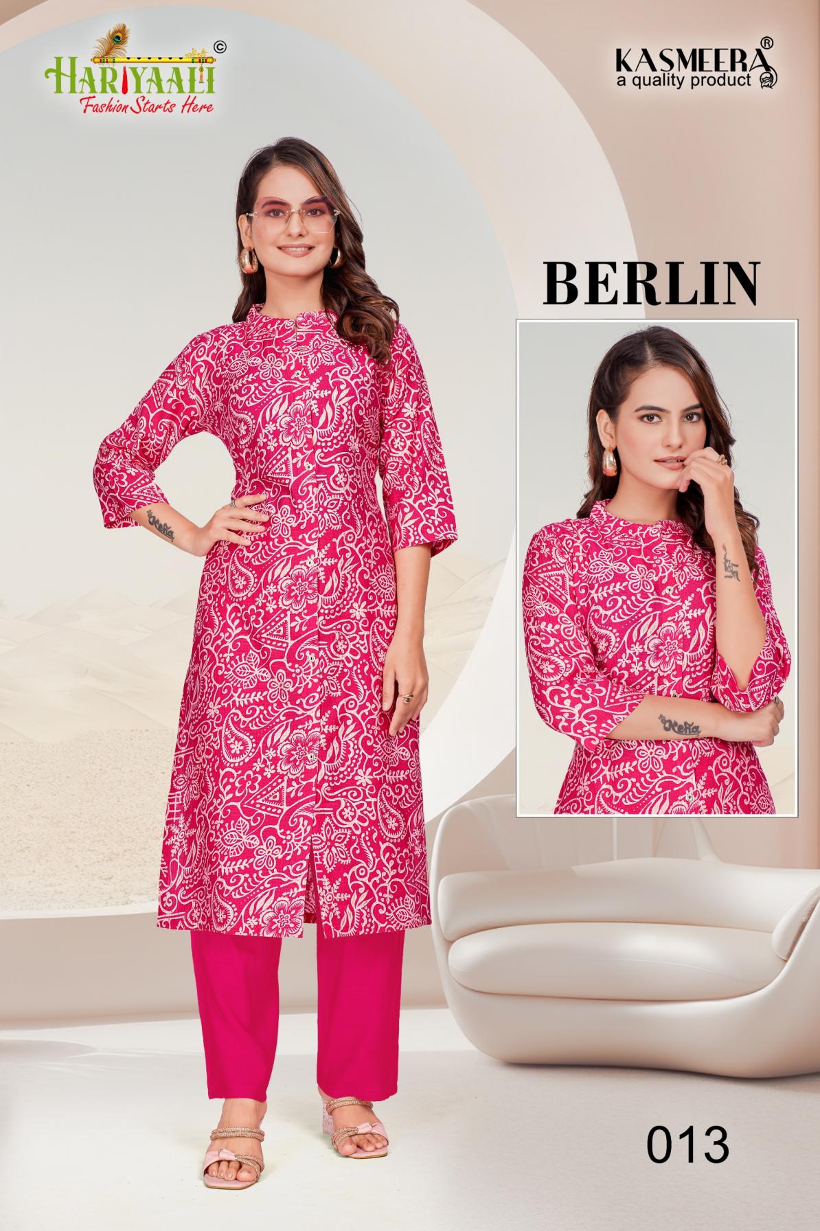 berlin by hariyaali berlin silk a-line fully stitch combo co-ord for girls 