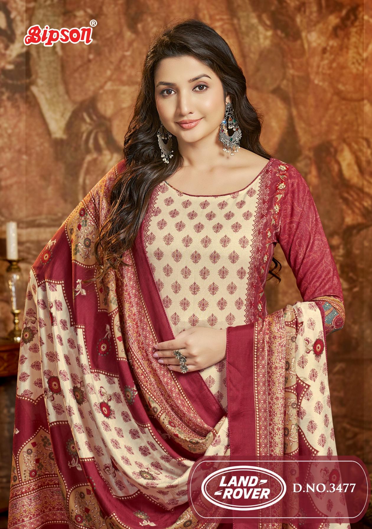 bipson prints land rover 3477 viscose simmer daily wear dress materials  